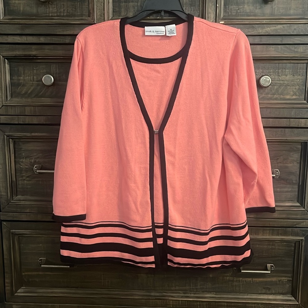 croft & barrow long sleeve blouse/sweater